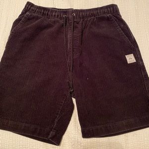 Rip Curl black corduroy shorts size medium